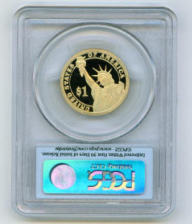 Reverse design of presidential dollar coin